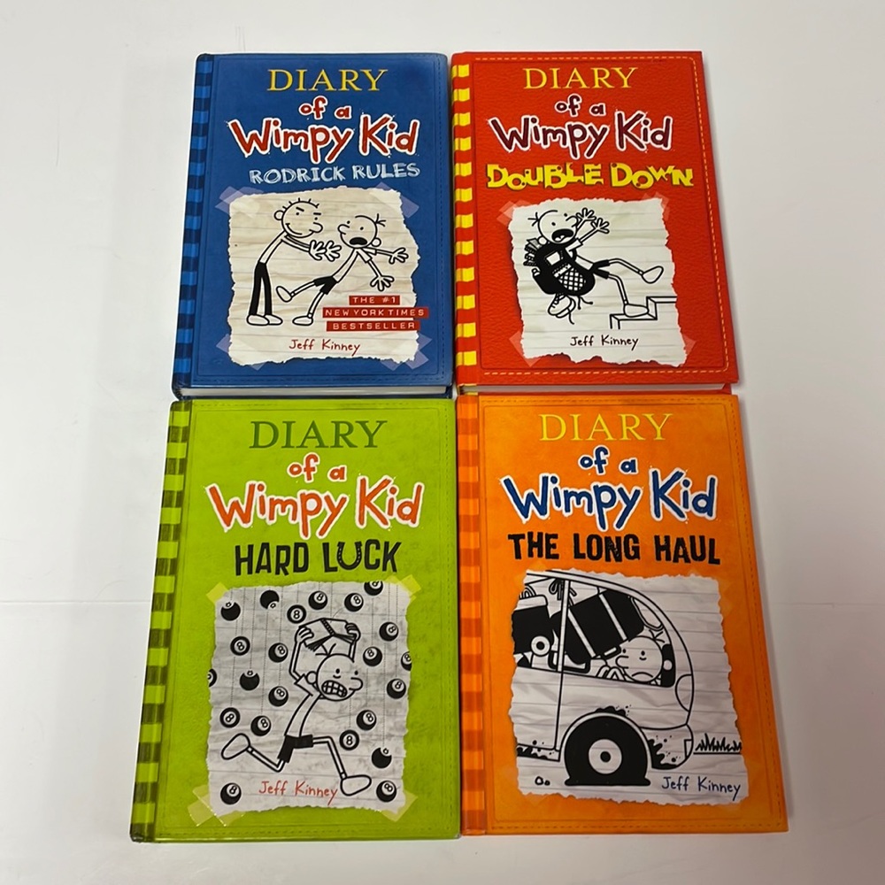 4 Diary of a Wimpy Kid by Jeff Kinney Hardback Books